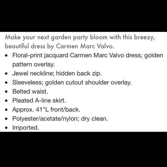 CARMEN MARC VALVO🌸FLORAL PRINT SLEEVELESS DRESS - Picture 6 of 6